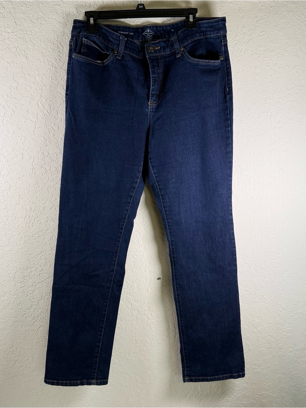 St. John’s Bay Straight Leg Jeans Size 14 Dark Wash